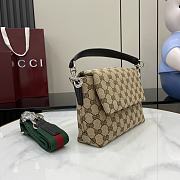Gucci Small GG Crossbody Bag With Web Beige 19x15x7cm - 5