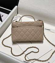 Chanel 25P Top Handle Beige Caviar 19.5x17x5.5cm - 5