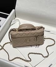 Chanel 25P Top Handle Beige Caviar 19.5x17x5.5cm - 2