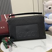 Gucci Medium GG Crossbody Bag With Web Black 36x25x12cm - 6
