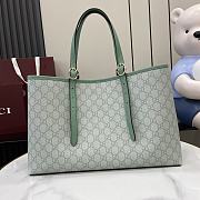 Gucci GG Emblem Medium Tote Bag Green 38x25x15cm - 4