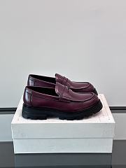 Alexander McQueen Red Wine Loafer - 1
