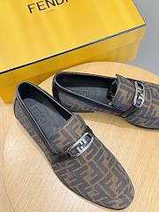 Fendi O'Lock Loafers Fabric Brown - 5