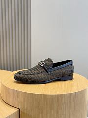 Fendi O'Lock Loafers Fabric Brown - 3