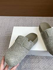 Loewe Ease Buckle Mule Brushed Suede Green - 5