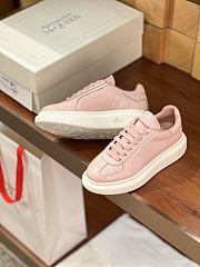 Alexander McQueen Leather Oversized Retro Pink Sneakers  - 4