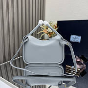 Prada Leather Handbag Blue Bag 25x18x10cm - 3