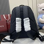 Gucci Medium GG Backpack With Web Black 36x42x21cm - 5