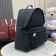 Gucci Medium GG Backpack With Web Black 36x42x21cm - 4