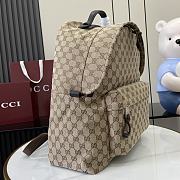 Gucci Medium GG Backpack With Web Beige 36x42x21cm - 4