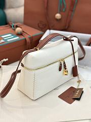 Loro Piana Extra Bag L27 White Dark Chocolate 27x16x10cm - 4