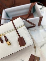 Loro Piana Extra Bag L27 White Dark Chocolate 27x16x10cm - 3