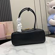 Miu Miu Beau Leather Bag Black 28x11.5x8cm - 5