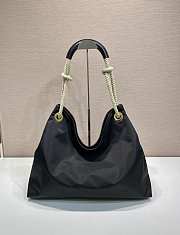Prada Mariner Large Re-Nylon Black Shoulder Bag 48x39cm - 4