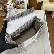 Hermes Kelly 25 Himalaya Niloticus Crocodile Silver 25cm - 2