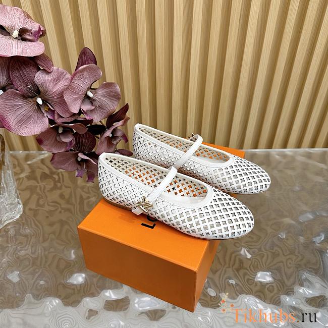 Louis Vuitton LV Romy Flat Ballerina White - 1
