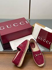  Gucci Horsebit GG Canvas Espadrilles - 2