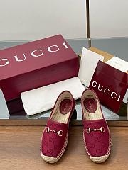  Gucci Horsebit GG Canvas Espadrilles - 3