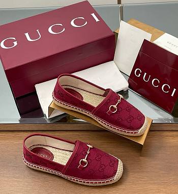  Gucci Horsebit GG Canvas Espadrilles