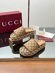 Gucci Women's GG Platform Sandal Beige  - 5