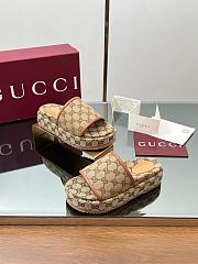 Gucci Women's GG Platform Sandal Beige  - 4