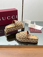Gucci Women's GG Platform Sandal Beige  - 2