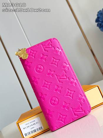 Louis Vuitton LV x TM Zippy Wallet Pink 19.5x10.5x2.5cm 
