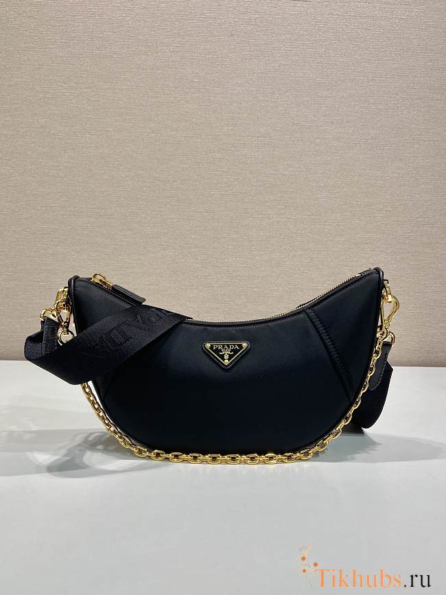 Prada Re-Nylon Shoulder Bag Black 30x13.5x6cm - 1