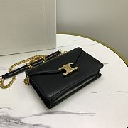 Celine Wallet On Chain Margo Black 19.5x12x4cm - 6