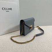Celine Wallet On Chain Margo Blue 19.5x12x4cm - 6