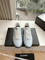 Chanel Calfskin & Suede Calfskin Sneakers Blue - 2