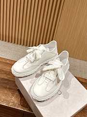 Jimmy Choo Diamond Light Lace-Up White Sneakers - 5