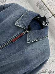 Loewe Draped Jacket in Indigo Blue - 4