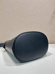 Prada Bucket Bag Belt Buckle Leather Black 26.5x29x18cm - 5