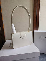 Celine Teen Josephine Bag Calfskin White 18.5x13x5cm - 2