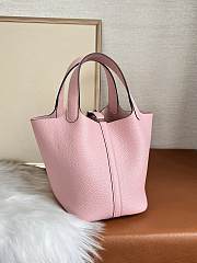 Hermes Picotin Pink Silver Bag 18cm - 3