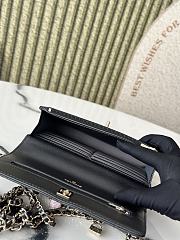 Chanel 25P Wallet On Chain Woc Black Lambskin 19.5x13x3.5cm - 6