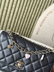 Chanel 25P Wallet On Chain Woc Black Lambskin 19.5x13x3.5cm - 5