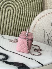 Chanel Top Handle Vanity Case Pink Caviar 17x8x9.5cm - 5