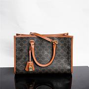 Celine Mini Horizontal Cabas Triomphe Brown 35x22x7cm - 5