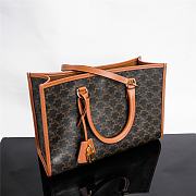 Celine Mini Horizontal Cabas Triomphe Brown 35x22x7cm - 4
