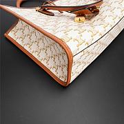 Celine Mini Horizontal Cabas Triomphe White 35x22x7cm - 5