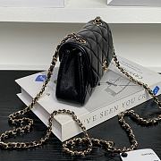 Chanel Clutch With Strap Black Lambskin 16.5x10x5cm - 5