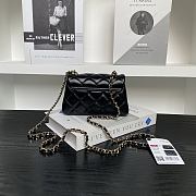 Chanel Clutch With Strap Black Lambskin 16.5x10x5cm - 3