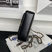 Chanel Clutch With Strap Black Lambskin 16.5x10x5cm - 2