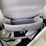 Chanel Coco Handle Flap Bag Light Purple Caviar Gold 24cm - 3