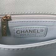 Chanel Coco Handle Flap Bag Light Blue Caviar Gold 24cm - 4