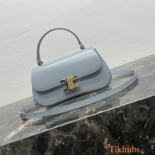 Celine Teen Lola Shiny Calfskin Blue 20x11.5x5cm - 1