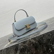 Celine Teen Lola Shiny Calfskin Blue 20x11.5x5cm - 3