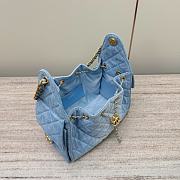 Chanel Cruise 25C Bag Blue Denim Hobo 30x26x14cm - 6